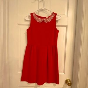 J Crew Crewcuts girls red holiday dress. Size 14. Like new without tags